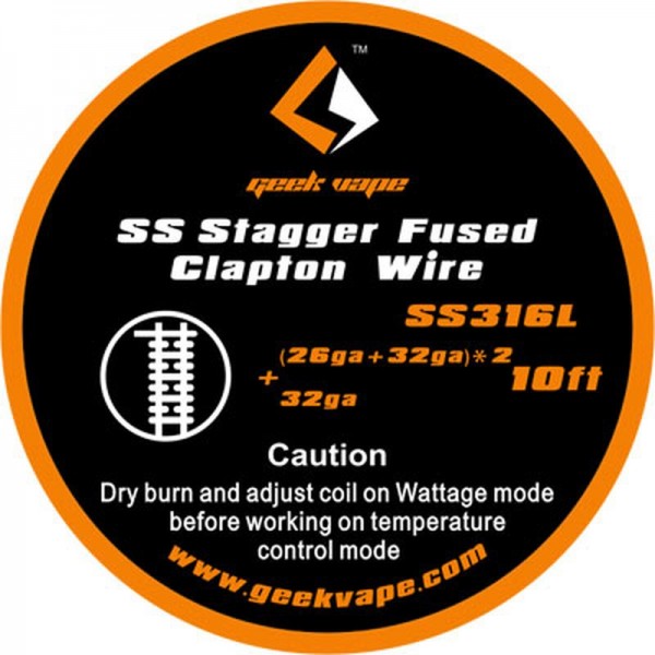 GEEK VAPE - SS Stagger Fused Clapton Wire - 10ft