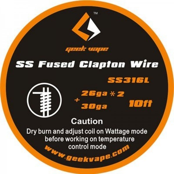 GEEK VAPE - Fused Clapton Wire SS316L SS ZS10 - 10ft