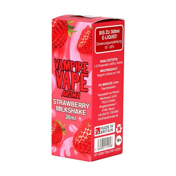 VAMPIRE VAPE - Strawberry Milkshake Aroma mit Steuerzeichen