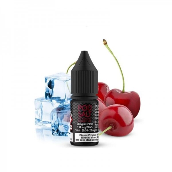 POD SALT - Cherry ICE Nikotinsalz Liquid mit Steuerzeichen