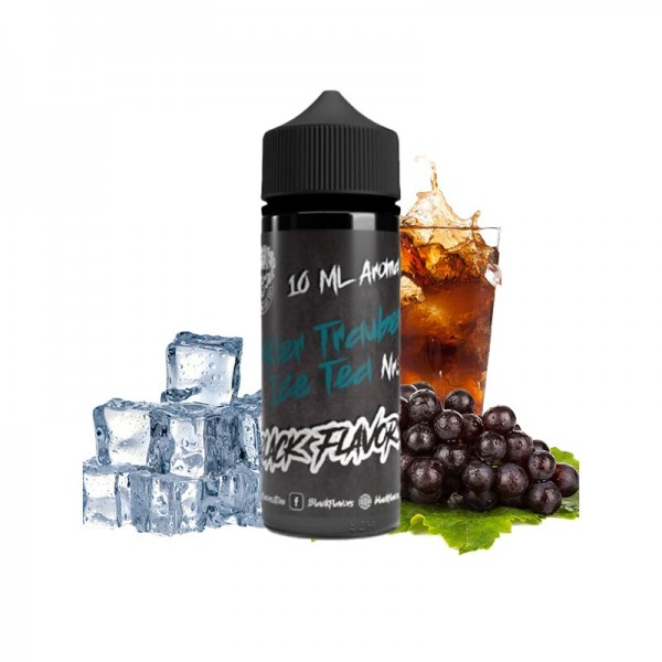 BLACK FLAVOURS - Dunkle Trauben Ice Tea Longfill Aroma 10ml mit Steuerzeichen
