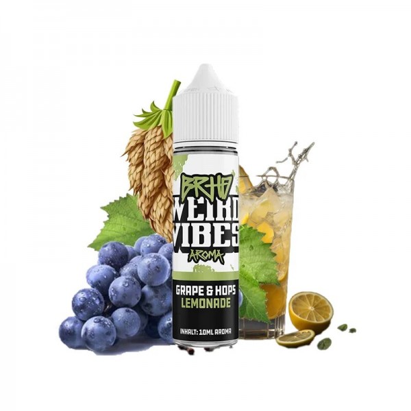 BAREHEAD - Weird Vibes - Grape and Hops Lemonade Longfill Aroma 10ml mit Steuerzeichen