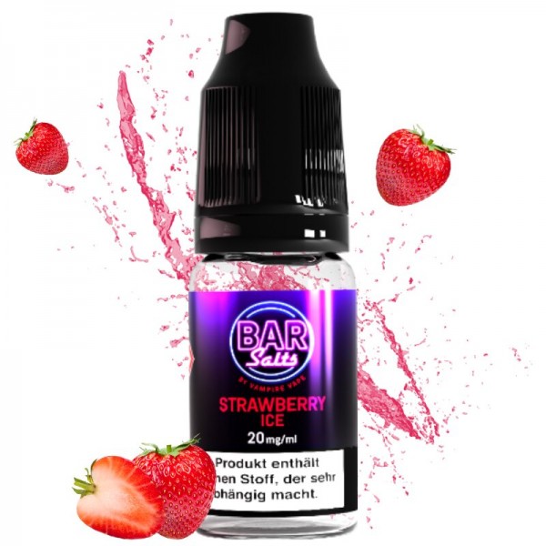 BAR SALT - by Vampire Vape Strawberry Ice 10ml NicSalt Liquid mit Steuerzeichen