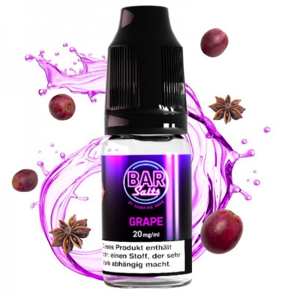 BAR SALT - by Vampire Vape Grape 10ml NicSalt Liquid