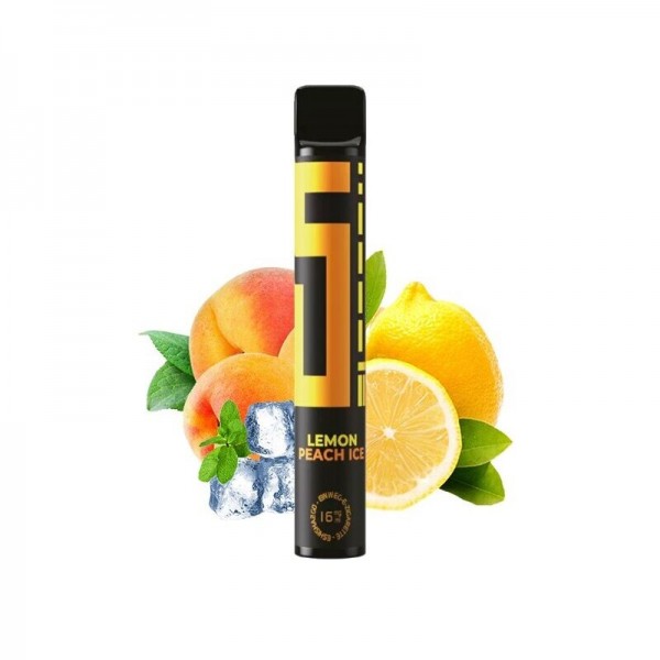 5 ELEMENTS - Lemon Peach ICE Einweg E-Zigarette mit Steuerzeichen (Nikotinfrei/Nikotinsalz)